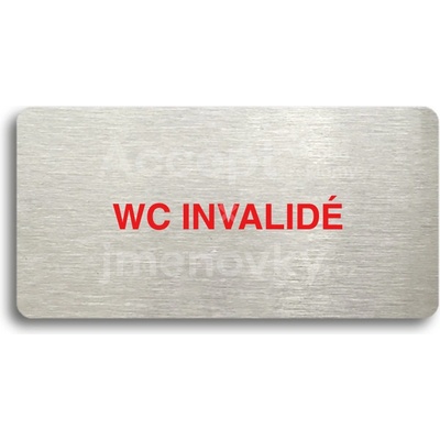 ACCEPT Piktogram WC INVALIDÉ - stříbrná tabulka - barevný tisk bez rámečku