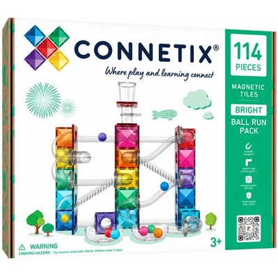 Connetix Tiles Ball run Bright pack 114 ks