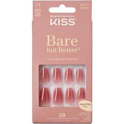 Kiss gelové nehty Bare But Better Nails Nude Nude 28 ks – Hledejceny.cz