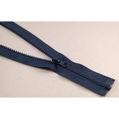 Deliteľný kostený zips - dĺžka (30 - 95 cm) - rôzne farby 75 cm Tmavá modrá_CEZ