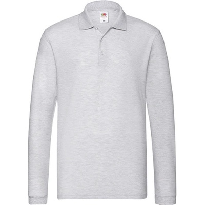 Fruit of the Loom pánska polokošeľa s dlhým rukávom athletic heather