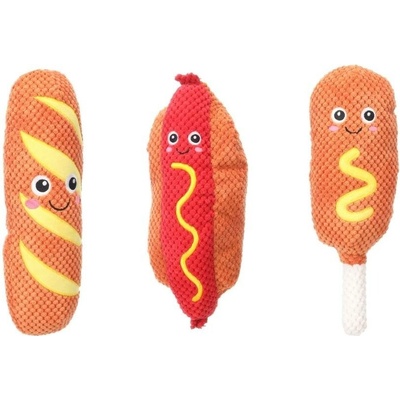 Flamingo plyš Fofa bageta hot dog stehno 11 x 7,5 x 34 cm