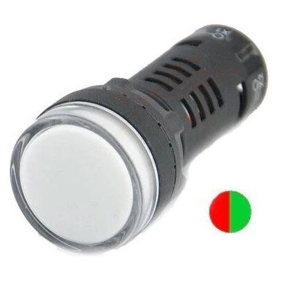 Signálka AD16-22SS/RG/230V červená + zelená LED (K458O)