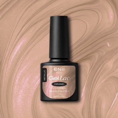 ENII NAILS Gel lak Ceramic 135 Nadia Glitter 10 ml