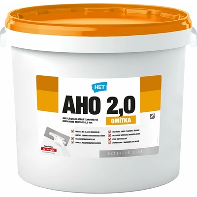 HET AHO umývateľná akrylátová hladená omietka 25 kg 2,0 mm biela