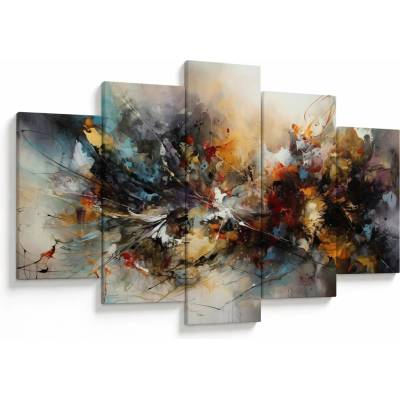 Obraz - Abstraktná grafika, päťdielne 150x105 cm