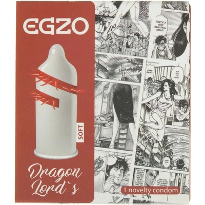 Egzo Kondom Dragon Lord's s měkkými záložkami 1 ks