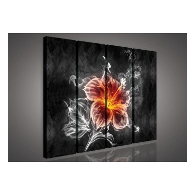Obraz na plátne viacdielny - OB3350 - Abstraktný kvet 120cm x 100cm - S8