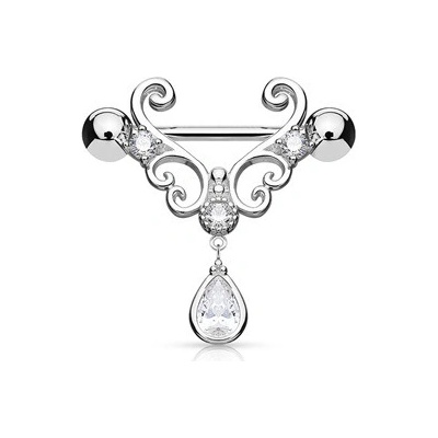 Šperky4U Ozdobný piercing do bradavky BR01026