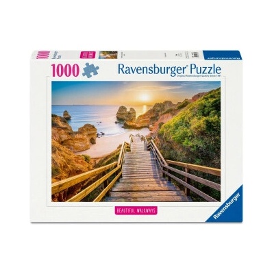 Ravensburger Holztreppe zum Praia do Camilo Beautiful Walkways Collection für Naturliebhaber und Wanderfreunde a 1000 dielov