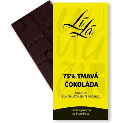 LÍLÁ 75% hořká čokoláda Uganda 50 g