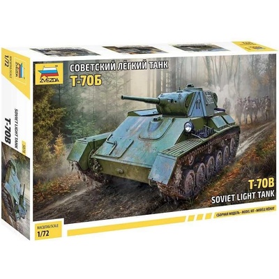 Zvezda Model Kit tank 5078 T 70 1:72