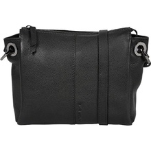 Burkely dámska kožená mini kabelka cez rameno Lush Lucy crossbody Čierna