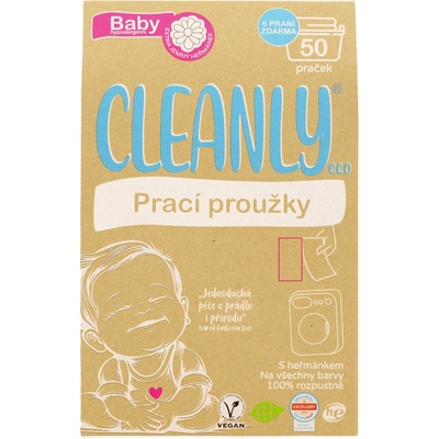 Cleanly Eco Prací proužky-pásky na 50 praní
