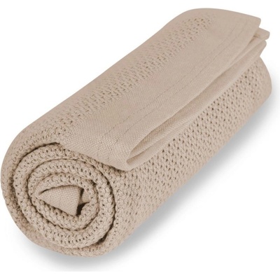 VINTER & BLOOM Deka z organické bavlny Soft Grid Organic Golden Sand 2021 100x75