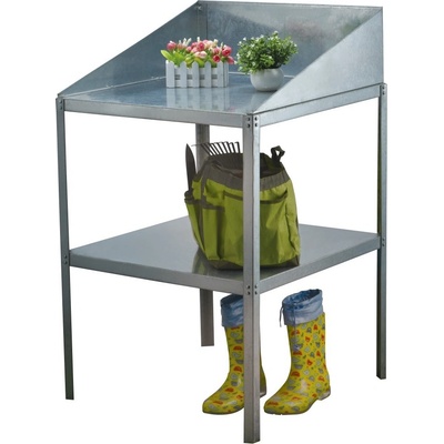 LanitPlast ocelový regál LANITPLAST 60x60x41/81 cm dvoupolicový stříbrný GSE3