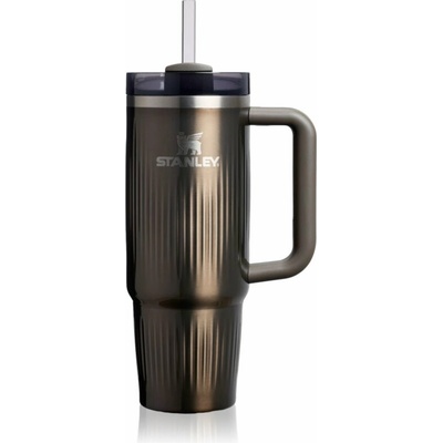 Stanley Quencher H2.O Fluted Tumbler tumbler z nehrdzavejúcej ocele s rúrkou veľký gunmetal shine 1 ks