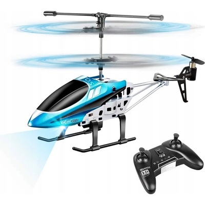 VATOS RC vrtulník modrý s gyroskopem a LED 3-kanálový RTR