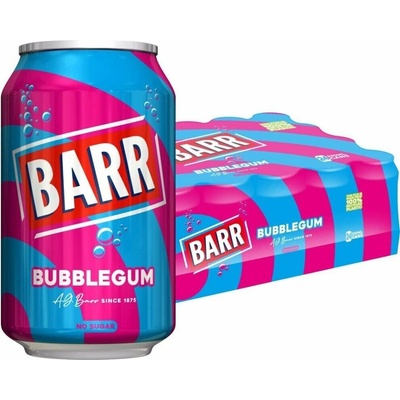 Barr sycený nápoj s příchutí žvýkačky bez cukru 24 x 330 ml