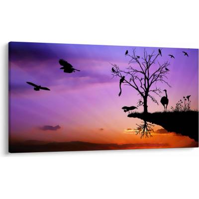 Obraz - Siluety zvířat, jednodílný 120x70 cm