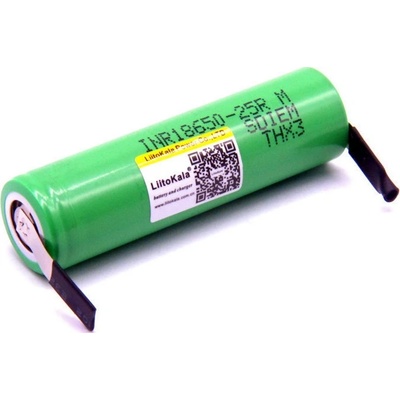 LiitoKala Baterie 18650 25RM-N s pájecími vývody 2500mAh