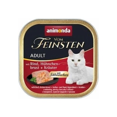 Animonda Vom Feinsten Adult hovězí kuřecí prsa bylinky 16 x 100 g – Hledejceny.cz