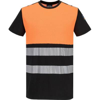 Portwest tričko FR776 PW3 Modaflame Knit HVO Class 1 FR krátký rukáv Oranžová/černá XL