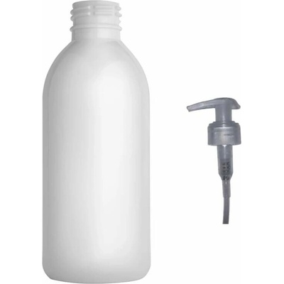 Tera plastová lahvička bílá s transparentní pumpičkou 250 ml