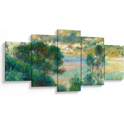 Obraz - Auguste Renoir, View of Monte Carlo from Cap Martin, reprodukcia, päťdielne 150x80 cm