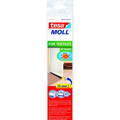 tesamoll® Kartáčová lišta pod dveře na koberce, 1 m × 43 mm Barva: hnědá
