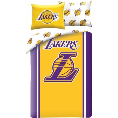 Halantex Obojstranné obliečky z mikrovlákna Los Angeles Lakers NBA zipsové zapínanie 70x90 140x200