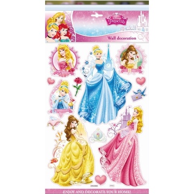 Room Decor Dětská samolepicí 3D dekorace Disney Princezny 06624 / Samolepka pro děti (40 x 29 cm) – Hledejceny.cz