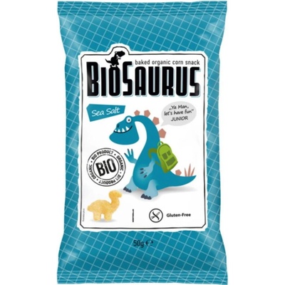 BIOSAURUS Bezlepkové kukuričné chrumky slané BIO 50 g