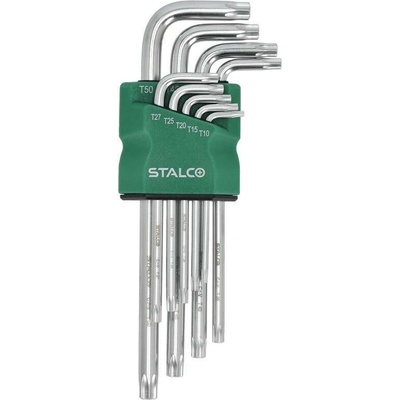 Stalco Klíče Torx s otvorem T10 - T50 dlouhé 9ks S-46376