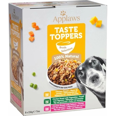 Applaws Dog Taste Toppers Broth Adult Multipack Mix receptúr 8 x 156 g