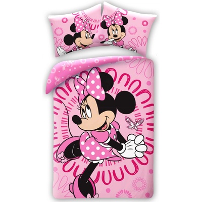 Jerry Fabrics obliečky Minnie bows and flowers 140x200 70x90