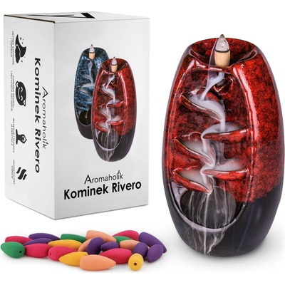 Aromaholik stojan na vonné kužele Vodopád červený