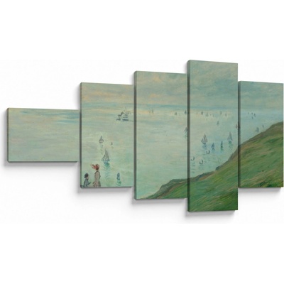 Obraz - Henri Fantin-Latour, Cliffs at Pourville, reprodukcia, päťdielne 110x60 cm