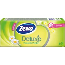 Zewa Deluxe Camomile Comfort 3-vrstvové papierové vreckovky, 10× 10 ks