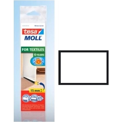 Kartáčová lišta pod dveře na koberce - tesamoll® Barva: Bílá