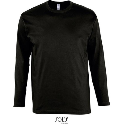 Sol's Monarch pánske tričko s dlhým rukávom deep black