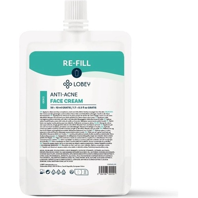 LOBEY Krém na akné a problematickou pleť 50 ml + 10 ml náhradní náplň