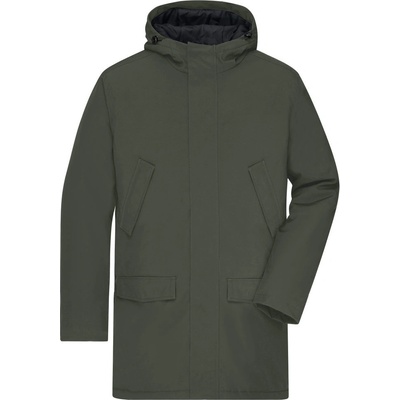 James & Nicholson Elegantná pánska zimná parka JN1176 Olivová zelená