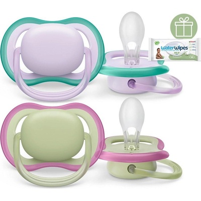 Avent Philips šidítko Ultra air neutral dívka fialová 2ks