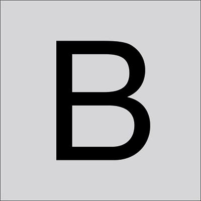 RZB 99223.013.B Veľké písmeno „B“ 120 mm 1 ks