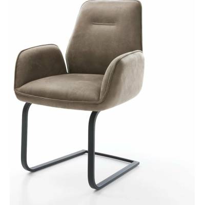 Delife Zoa-Flex mikrovlákno taupe vintage plochá černá taštičkové pružiny