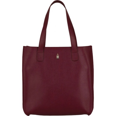 Wojewodzic Vínová foliovaná kožená shopper kabelka A4 31731/EA12