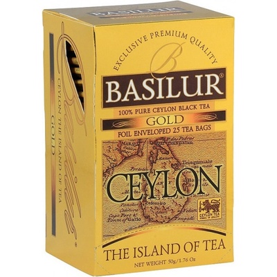 Basilur Černý čaj Island of Tea Gold porcovaný s přebalem 20 ks