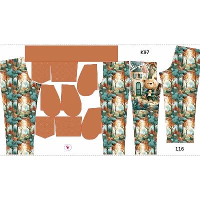 Takoy Panel se střihem rozšířené softshellové kalhoty medvídek Félix 116 - Jarní softshell