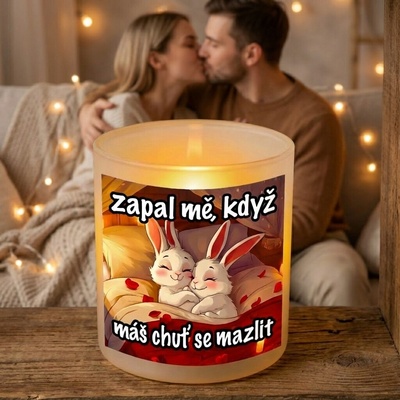 Ahome CZ Originální skleněný svícen Zapal mě, když máš chuť se mazlit – Hledejceny.cz